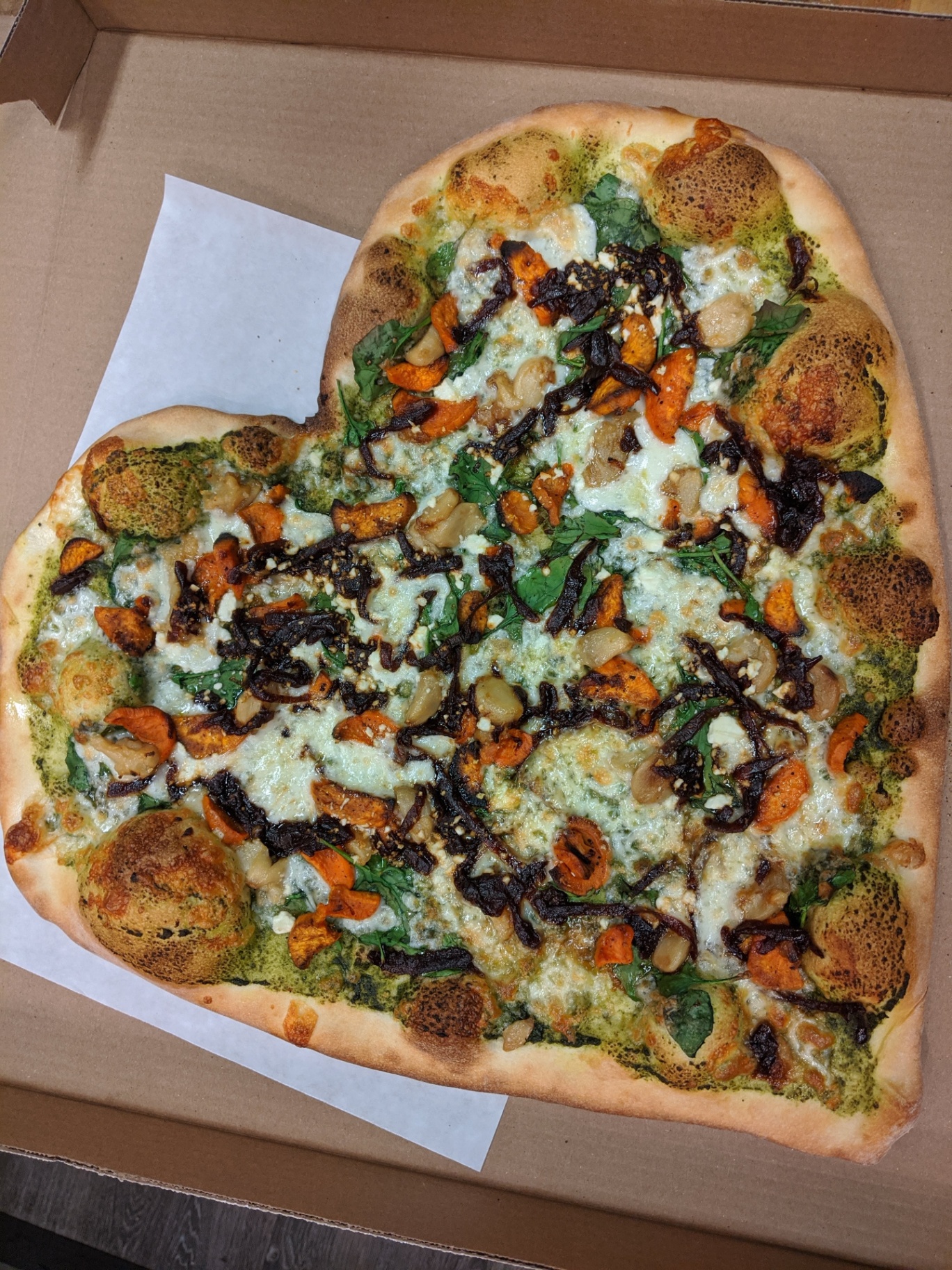 Happy Valentine's day pesto pie